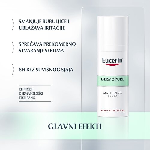 Eucerin dermopure matirajući fluid za masnu kožu lica 50ml Slike