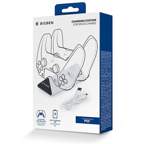 Bigben charging station za 2 x PS5 Dualsense kontrolere USB A - USB c kabel Cijene