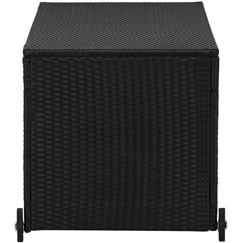VidaXL Vrtna kutija za pohranu crna 120 x 65 x 61 cm od poliratana Slike