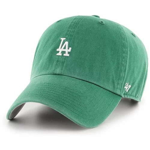 47 Brand Bombažna kapa s šiltom MLB Los Angeles Dodgers zelena barva