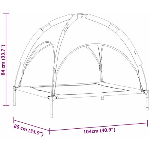  Krevet za psa Smeđa 104 x 86 x 84,5 cm Čelik Slike