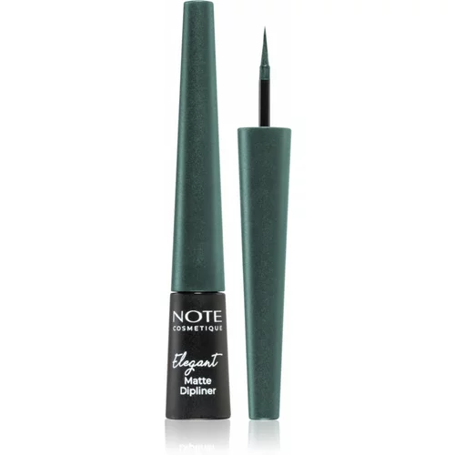 Note Cosmetique Elegant Matte Dipliner tekoče črtalo za oči z mat finišem 04 Ocean Green 2,5 ml