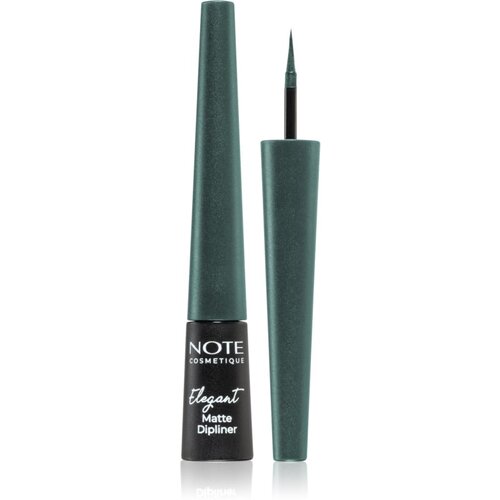 Note Cosmetique Elegant Matte Dipliner tekući eyeliner s mat fini&amp;scaron;om 04 Ocean Green 2,5 ml Slike