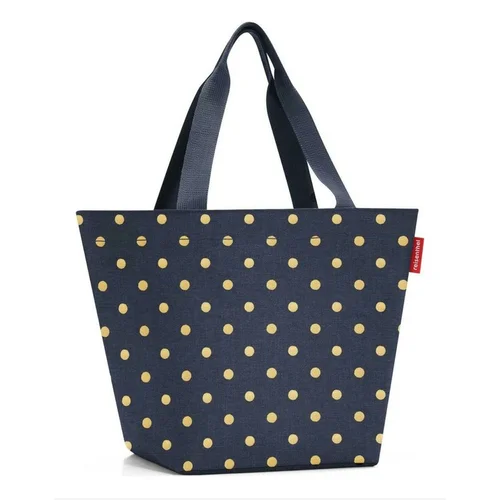 Reisenthel Shopper M Metallic Dots Blue Torba Modra