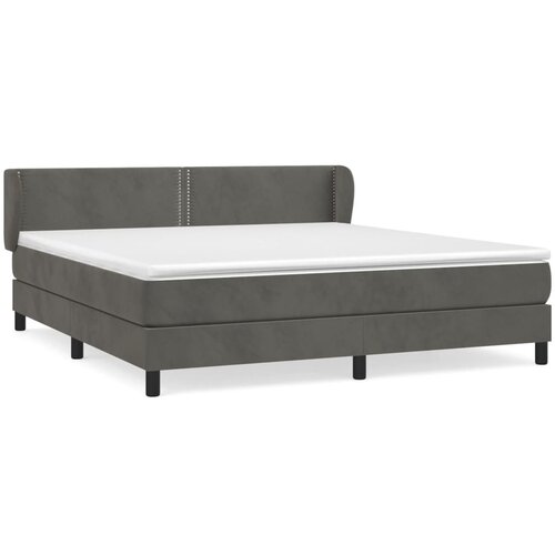 Maison Chic Box spring postelja - Vzmetna postelja z vzmetnico temno siva 160x200 cm žamet SL15038, (21904786) Cene