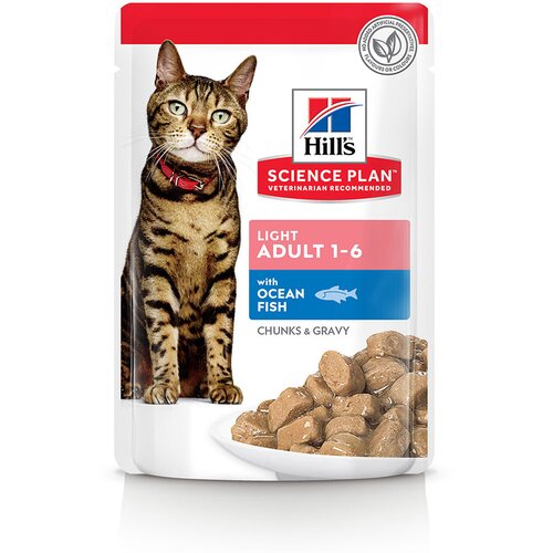 Hill&amp;rsquo;s Science Plan Adult Light - Morska riba (48 x 85 g) Slike