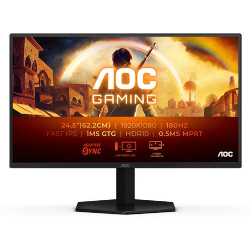  Monitor AOC 25G42E Gaming 24.5" 1ms IPS Premium HDR10 HDMI DP FullHD 180Hz Cijene