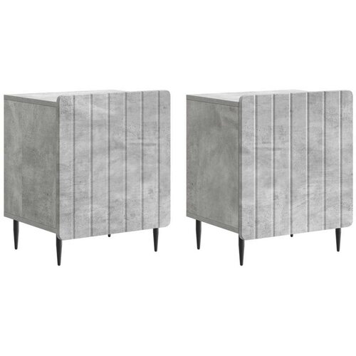  Noćni ormar 2 pcs Betonska siva 43 x 34 5 x 52 cm - Betonska siva 2 Cene
