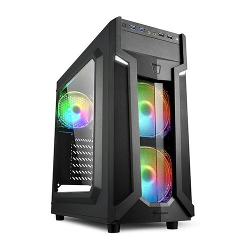 Sharkoon Kućište gaming, VG6-W RGB, ATX, ventilator 3×120 mm LED, 2xUSB3, Window Cijene