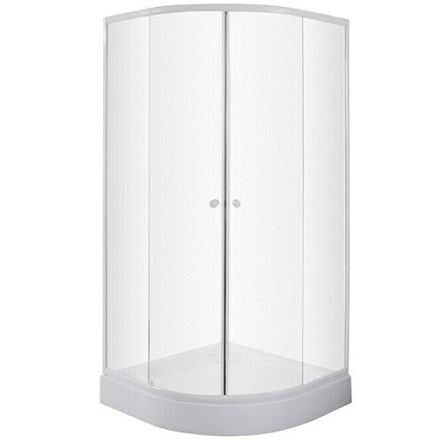 Sanotechnik polukružna tuš kabina DB2400 (D x Š x V: 80 x 80 x 195 cm, Debljina: 4 mm, Bijele boje) Cijene