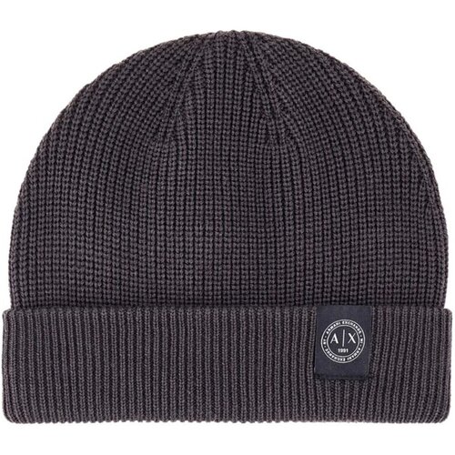 Armani Exchange Kape Beanie Hat Siva Slike