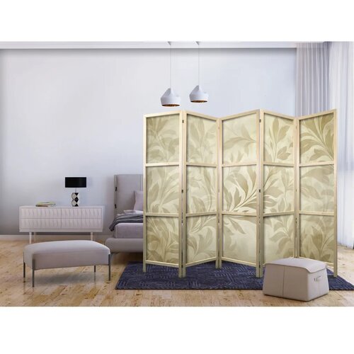  Japanski paravan - Botanical Motif with Leaves and Vines in Sandy Colors 225x172 Cene
