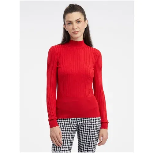 Orsay Red Women's Ribbed Sweater - Women Orsay Red Women's Ribbed Sweater - Women