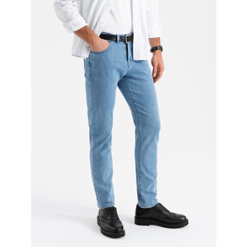 Ombre Classic men's SLIM FIT jeans with elastane - light blue Slike