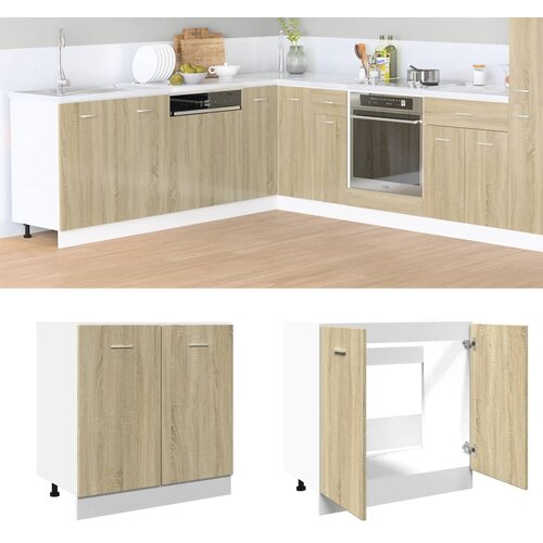 VidaXL Spodnja omarica sonoma hrast 80x46x81,5 cm inženirski les Slike
