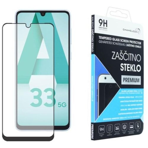Samsung Za&amp;scaron;čitno steklo Premium črno do roba (0,30) za Galaxy A33 5G Slike