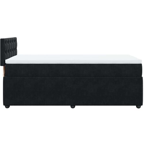 VidaXL Box spring krevet s madracem crni 90x200 cm bar&amp;scaron;unasti Slike