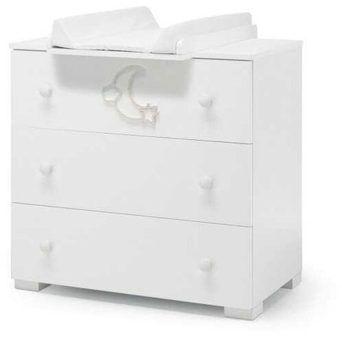 Erbesi Komoda s prostorom za previjanje MOON White Slike