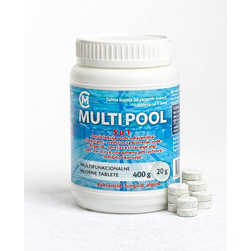 Multi Pool Tablete za bazene 5u1, 20 tableta po 20g, 400g Cene