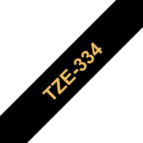 Brother Tze-334 združljiv laminirani trak - 12 mm x 8 metrov zlat/črn, (21405701) Cene
