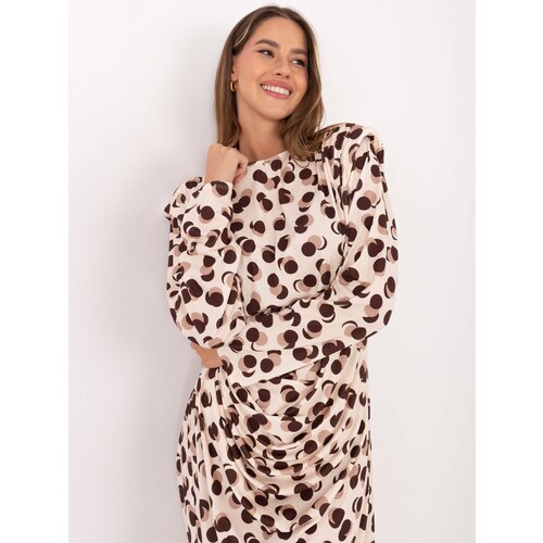 RUE PARIS Dress-IT-SK-20057.21P-light beige Slike