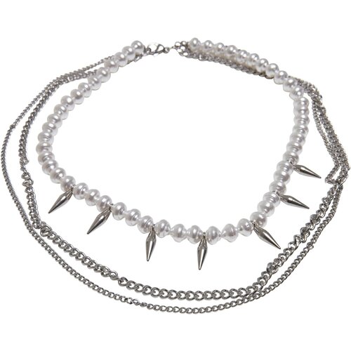 Urban Classics Accessoires Meridian Pearl Layering Necklace silver Cene