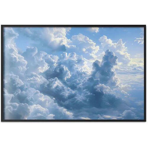  Plakat Ocean in the Air: Waving Clouds Reflecting Morning Light 60x40 Crni okvir Cijene