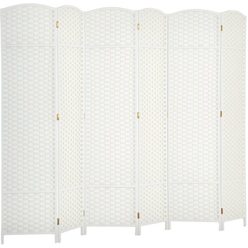 HOMCOM paravan polipropilen, borovina 240D x 1,6&Scaron; x 170V cm bel, (5000235506) Cene