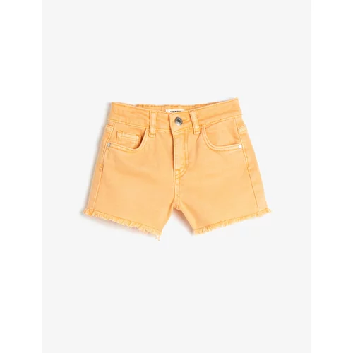 Koton Jeans Shorts with Pocket, Cotton and Adjustable Elastic Waist.
