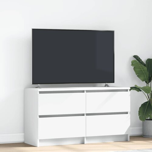 vidaXL TV omarica bela 100x35x54 cm inženirski les Cene