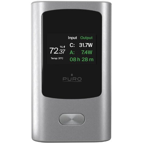 forcell PURO POWERBANK 45W 10000MAH USB-A USB-C ZA PAMETNE TELEFONE Z ZASLONOM SIVA, (5000262155) Cene