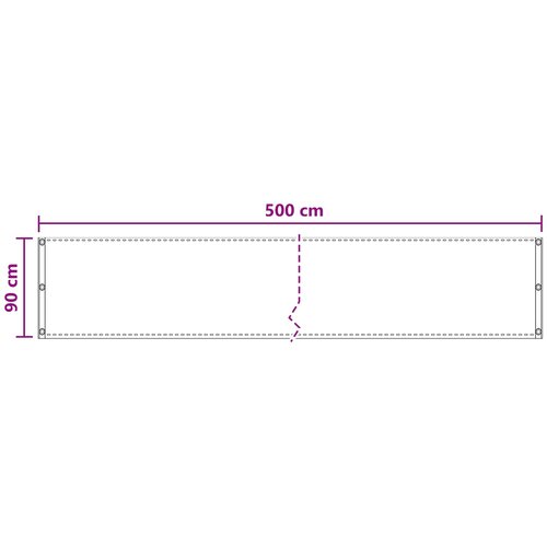 Balcony ekran Svjetlosiva 90 x 500 cm HDPE i Aluminij Slike