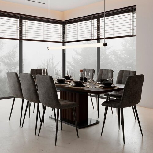 Bessagi Home Raztegljiva Miza Amado, Barve Oreha, 160-200x90 Slike