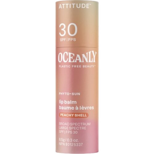 Attitude Oceanly PHYTO-SUN Lip Balm SPF30 - Peachy Shell Cene