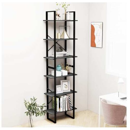  Regal 2 kosa siv 60x30x210 cm trdna borovina Cene