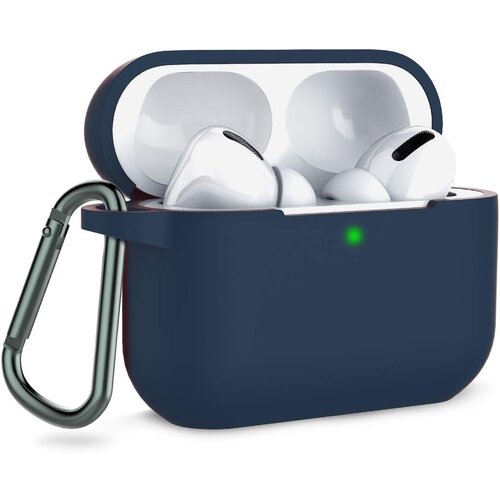 Venisymlis Silikonski ovitek za slu&amp;scaron;alke AirPods Pro z obeskom za ključe, mornarsko modra, odporna na udarce, (22102274) Slike