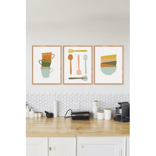 Wallity Dekorativna slika Artsycllct39, 33x48cm, 3 dijela Cijene