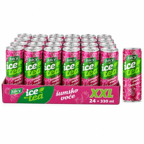 Juicy ledeni čaj &amp;scaron;umsko voće, 24 &amp;times; 330 ml limenka XXL Slike