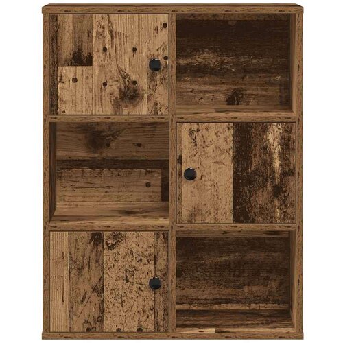 VidaXL Regal za knjige boja starog drva 60x24x76,5cm konstruirano drvo Slike
