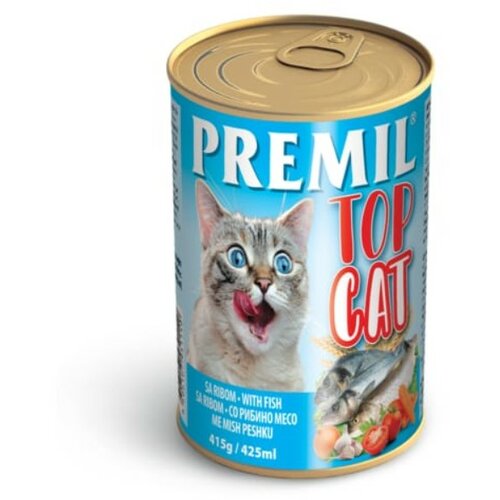 Premil top cat vlažna hrana za mačke, sa ukusom ribe, 415g Cene