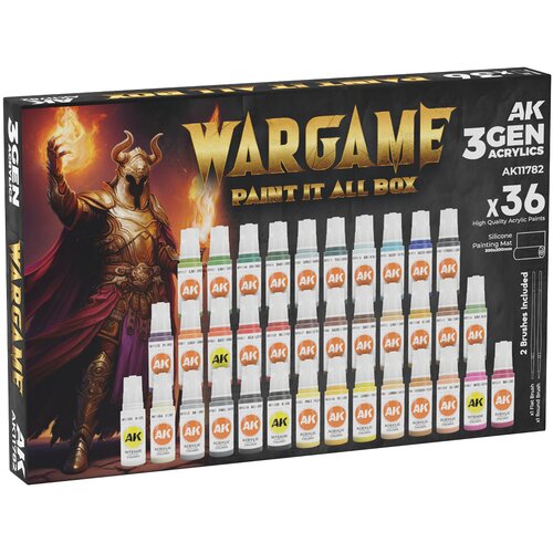 AK Interactive Wargame Paint It All Box 36 Colors 3GEN Set - AK11782 Cene