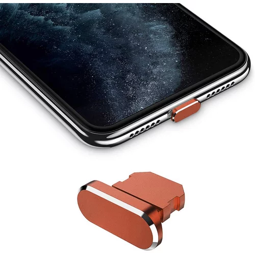 Cadorabo Zaščitni pokrovček, združljiv z Apple iPhone v Orange - Prug za zaščito pred praho, (20622006)