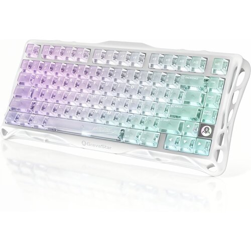 Gravastar GravaStar Mercury K1 Lite 75% Wireless Mechanical Gaming Keyboard Crystal Aurora/Hot-swap/Shine-through keycaps/BSUN linear switches Cene