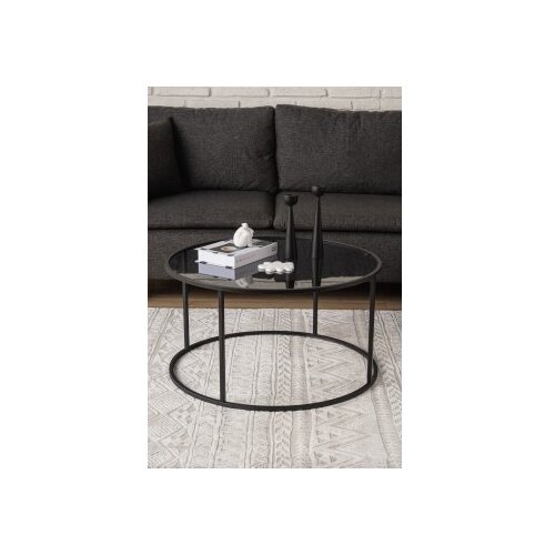 Hanah home Sto za dnevnu sobu Startis 80 Black Fume Slike