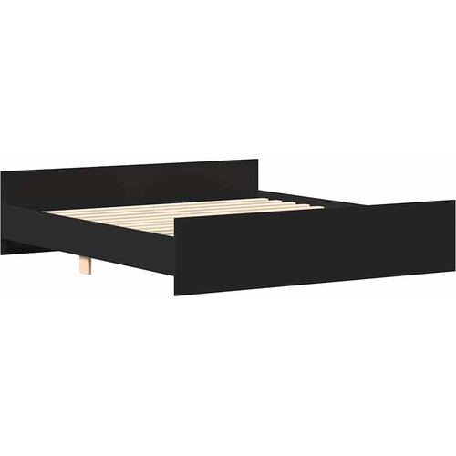  Okvir kreveta uzglavlje i podnožje crni 160x200 cm Slike
