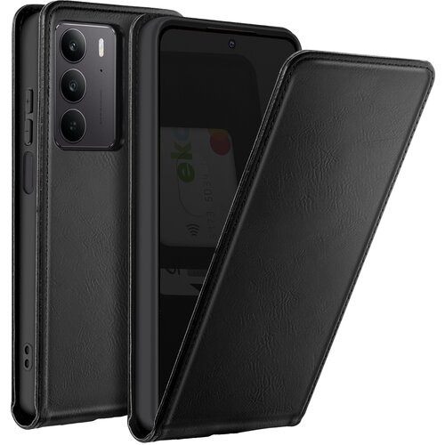 AVIZAR Navpični ovitek s poklopcem za Realme C75 z držalom za kartice, Črna, (5000015947) Cene