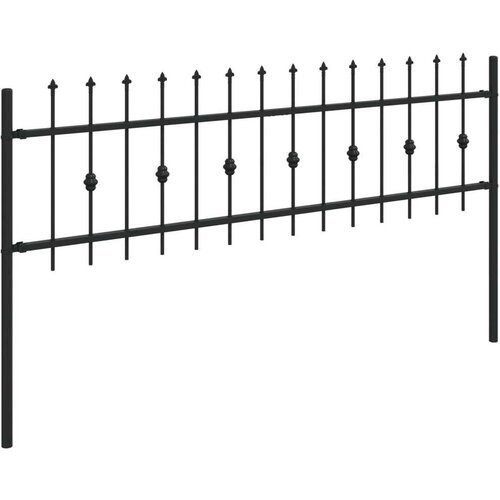  Ograda sa &amp;scaron;iljcima Crna 200 x 130 cm Čelik s prahom premazan Slike