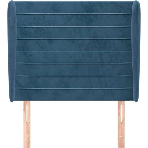  Uzglavlje s u&amp;scaron;ima tamnoplavi 93x23x118/128 cm bar&amp;scaron;unasti Slike