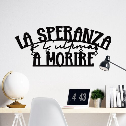 Wallity zidna dekoracija La Speranza 2, 60x26cm, Crna Slike