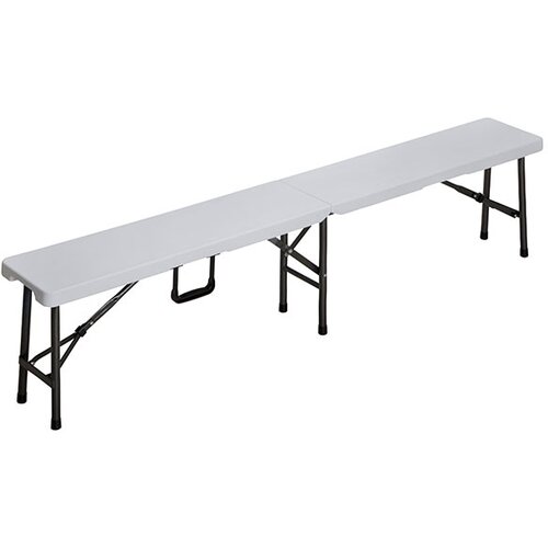  Set 2 plastične rasklopive klupe 180 cm bela Tisa 004 Cene